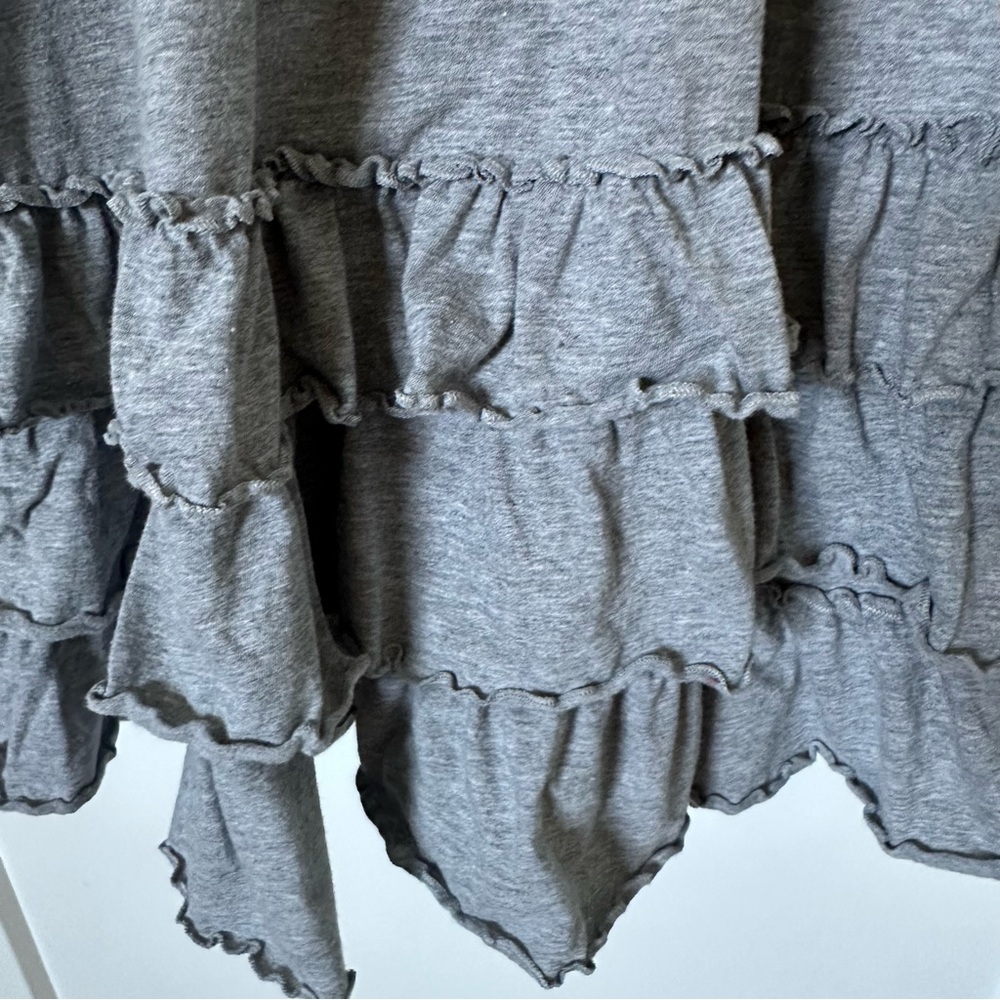 PINK UT Austin Logo Ruffled Grey Knit Nightie Babydoll Dress - Picture 5 of 5